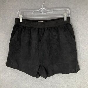 Wilfred Free Black Shorts Womens Size L Elastic Waist Casual Pockets‎